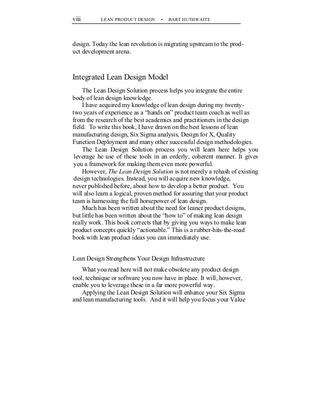 The Lean Design Solution